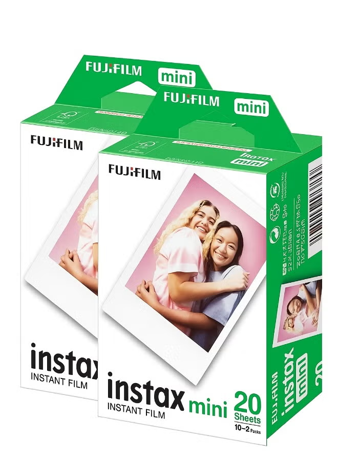 Fujifilm Instax Mini Film – 40 Sheets, 2-Pack, Compatible with Instax Mini Series Cameras and Printers