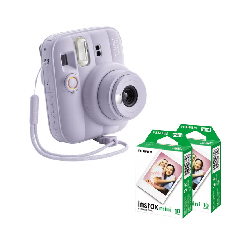 Fujifilm Instax Mini 13 Instant Camera – Purple, with 20-Sheet Instax Mini Film Pack